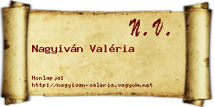 Nagyiván Valéria névjegykártya
