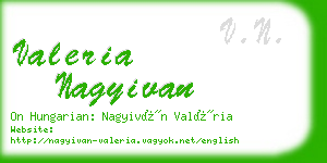 valeria nagyivan business card